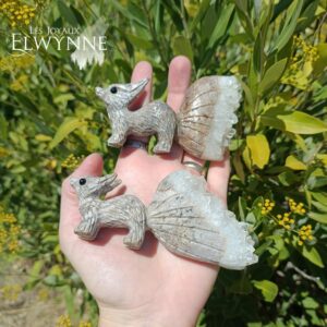 Renard en Amas de Quartz Chrysanthème 🦊