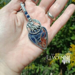 Pendentif Loup en Sodalite