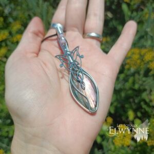 Pendentif L'étoile du soir et sa Labradorite rose/violette 🔥 Rare 🔥