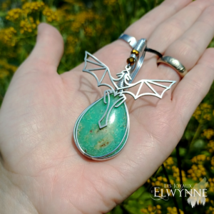 Pendentif Dragon avec sa Chrysoprase