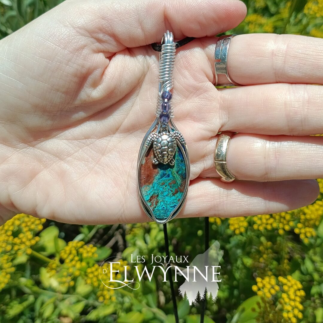 Pendentif Tortue et sa Shattuckite – Image 4