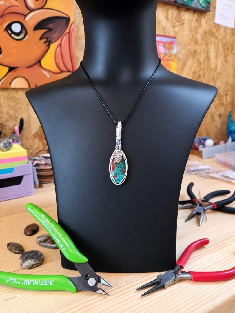Pendentif Tortue et sa Shattuckite – Image 2