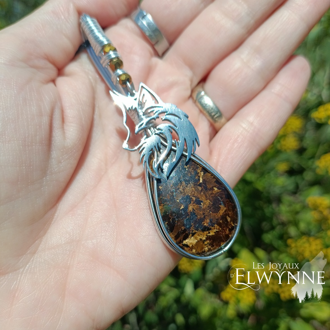 Pendentif Renard et sa Bronzite – Image 2