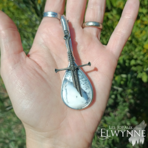 Pendentif Épée et son agate dendritique
