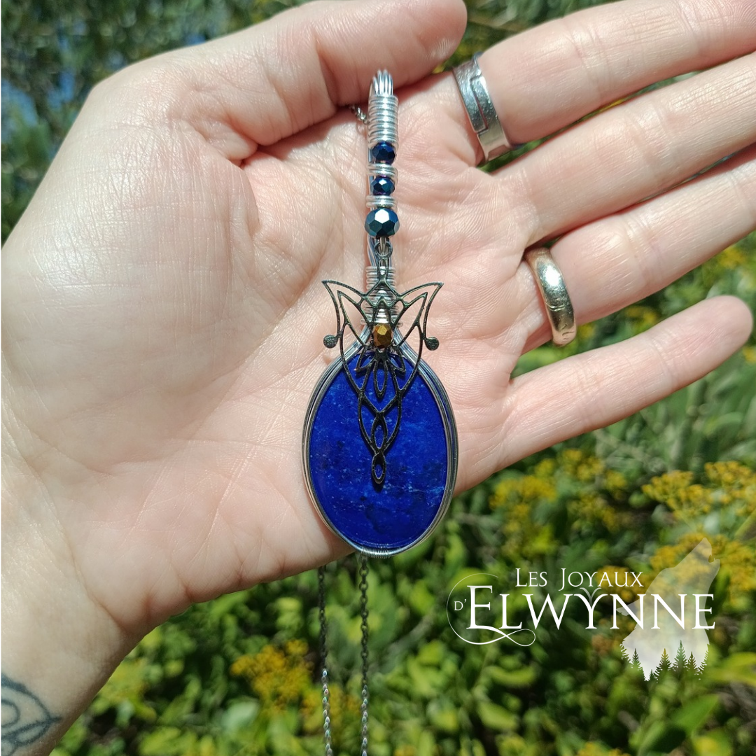 Pendentif Étoile du soir et sa Lapis Lazuli – Image 3