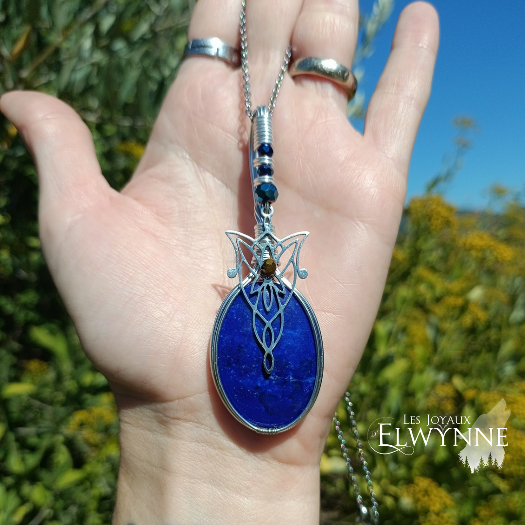 Pendentif Étoile du soir et sa Lapis Lazuli