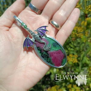 Pendentif Dragon et son Rubis Zoïzite