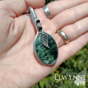 Pendentif aile d'ange et sa Séraphinite