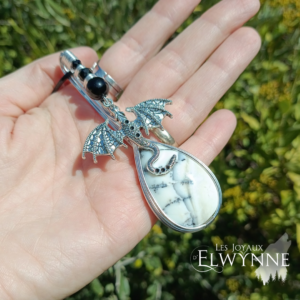 Pendentif Dragon et son agate dendritique