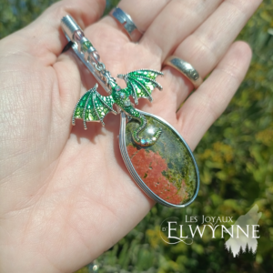 Pendentif Dragon et son unakite