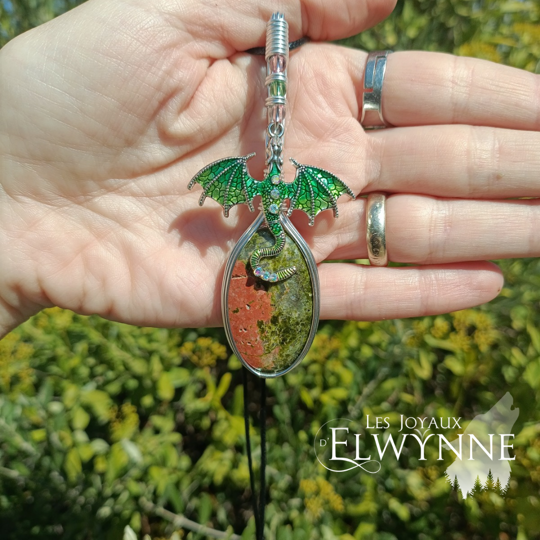 Pendentif Dragon et son unakite – Image 2