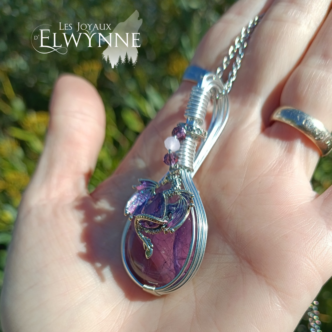 Pendentif Dragon et son améthyste – Image 2